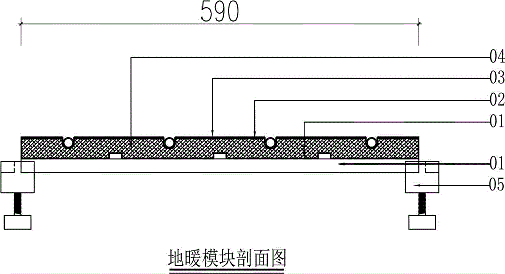 一種超導熱地暖架空模塊的制作方法與工藝