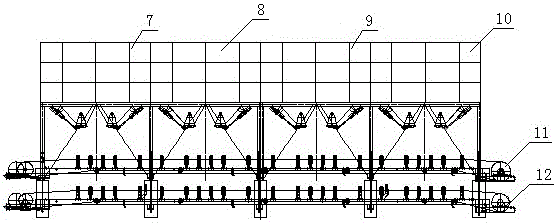 混凝土攪拌設備的鋼結構骨料倉與膠帶輸送機一體化裝置的制作方法