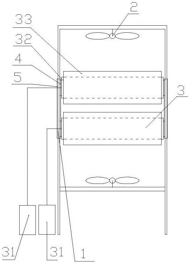 一種紙板干燥防翹傳輸裝置的制作方法