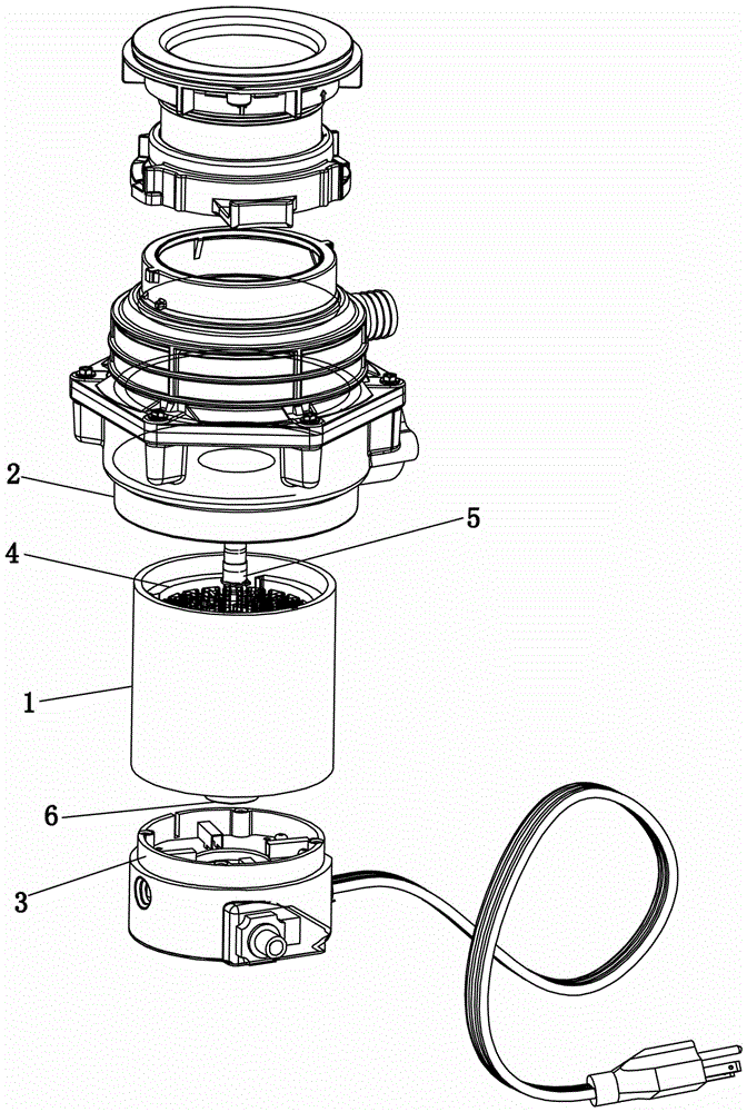 食品垃圾处理机的电机改进结构的制作方法与工艺
