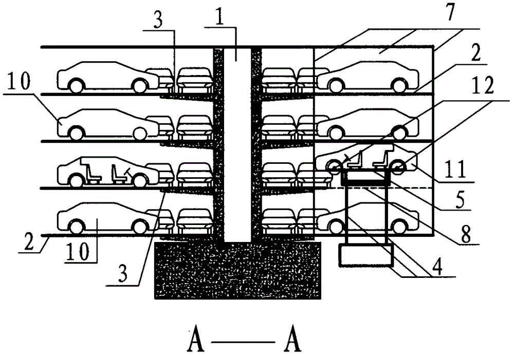 一种对存取车辆进行直接升降的转盘式立体车库的制作方法与工艺