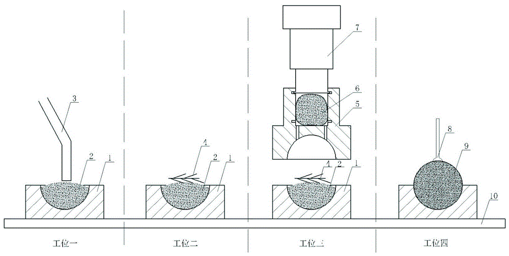 一种内置纯钛或α钛合金骨架的陶瓷球及其制备方法与流程