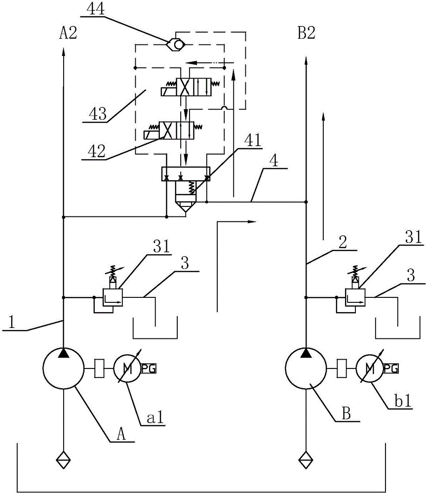 一种液压合流油路系统的制作方法与工艺