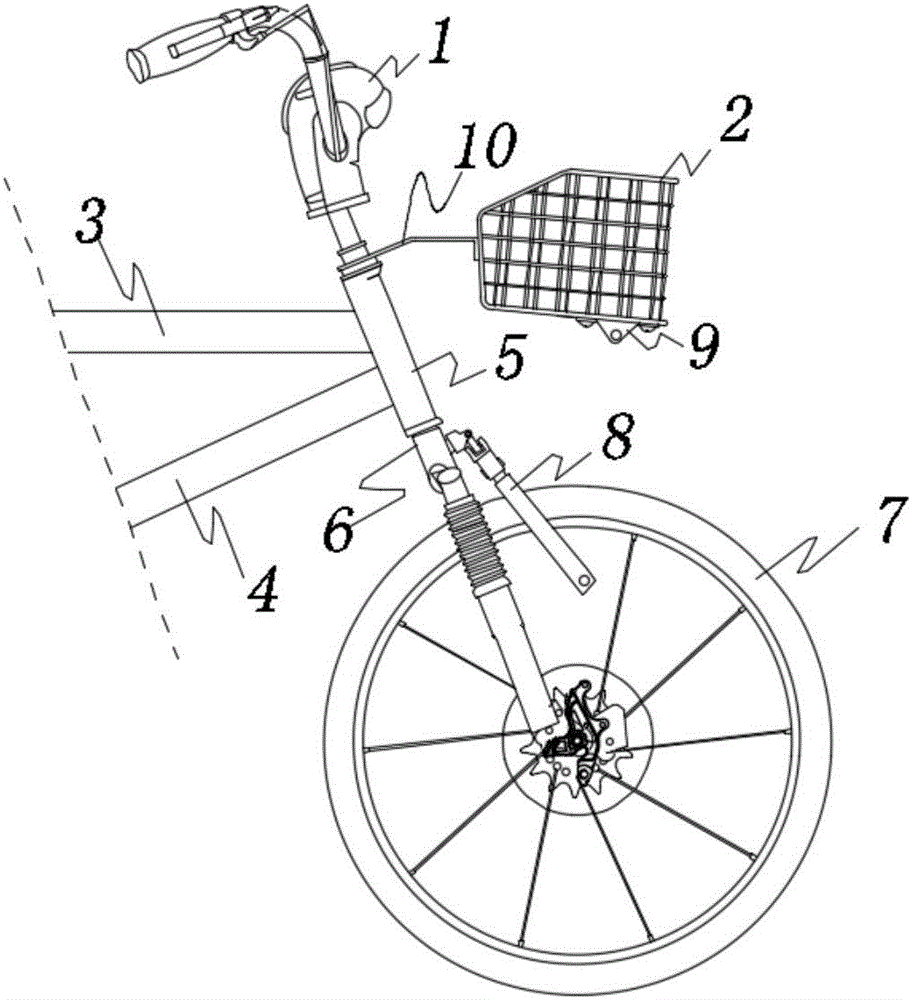 一种具有锁具功能的自行车前车筐支撑装置的制作方法