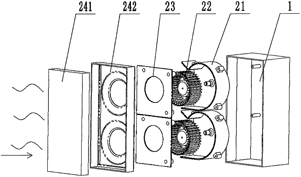 一種用于空氣凈化器的雙風機進出風結構的制作方法與工藝