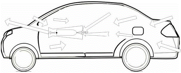 一种静态工作模式下轿车内部的太阳能快速通风装置的制作方法