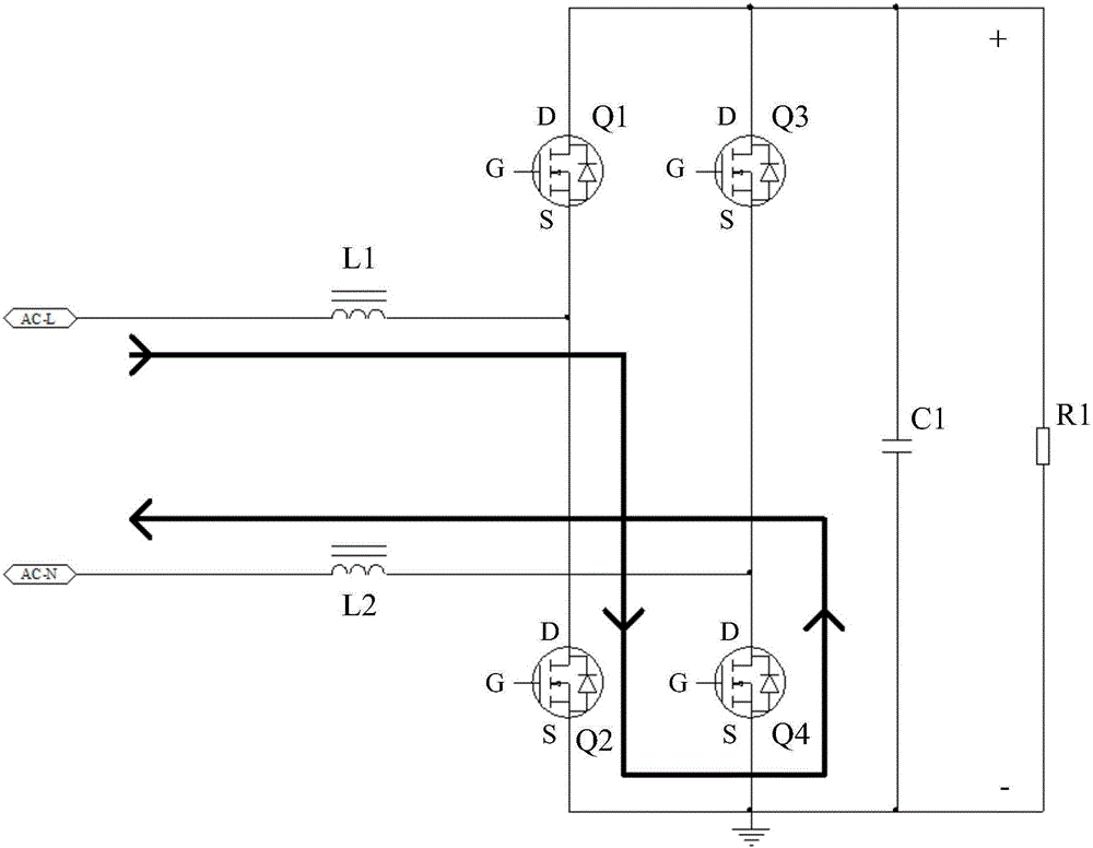 一種無(wú)橋功率因數(shù)校正PFC電路、車(chē)載充電機(jī)及電動(dòng)汽車(chē)的制作方法與工藝