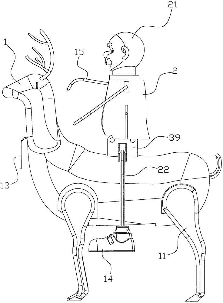 一种骑鹿的电动玩具的制作方法与工艺