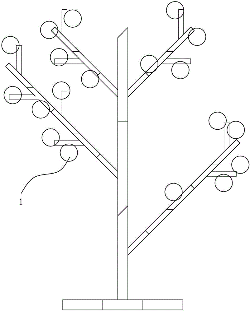 一种具有片状构件的分叉式景观灯树的制作方法与工艺