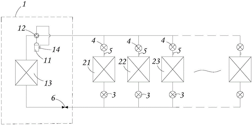 一拖多空調(diào)系統(tǒng)及其制熱運(yùn)行控制方法與流程