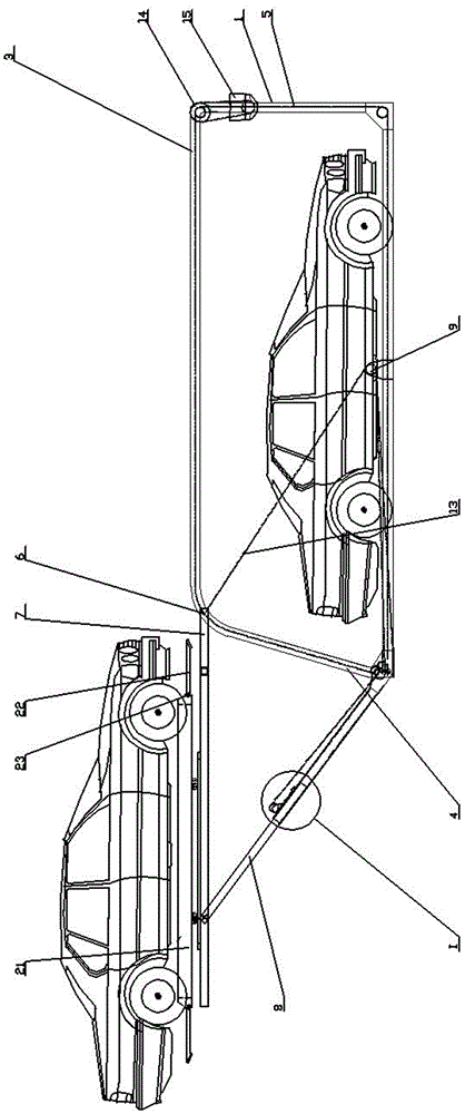 两层纵向无避让伸缩杆式立体车库的制作方法与工艺
