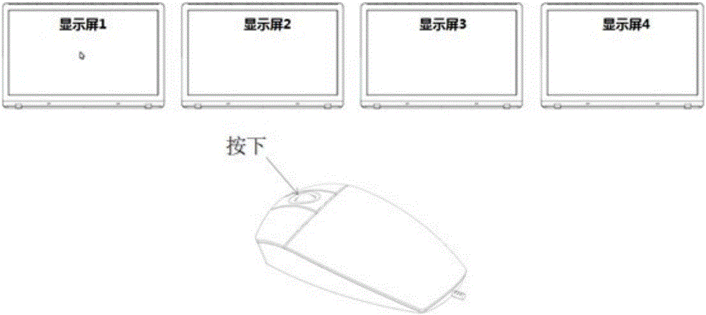 多屏显示下鼠标指针的快速定位装置的制作方法