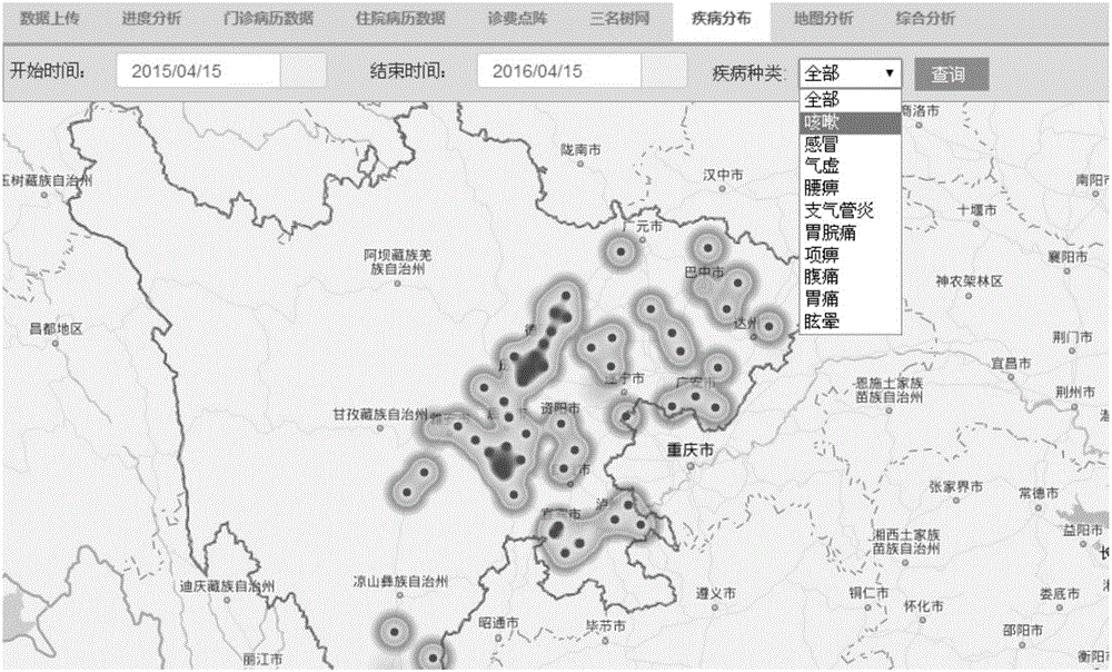 一种基于大数据分析建立疾病云图的方法与流程