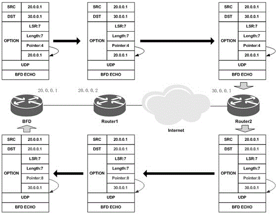 一种实现多跳BFD单臂回声功能的方法与流程