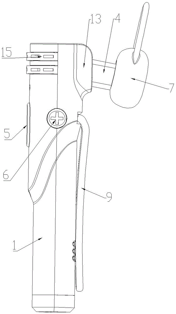 一種耳機(jī)頭可上下旋轉(zhuǎn)的藍(lán)牙耳機(jī)的制作方法與工藝