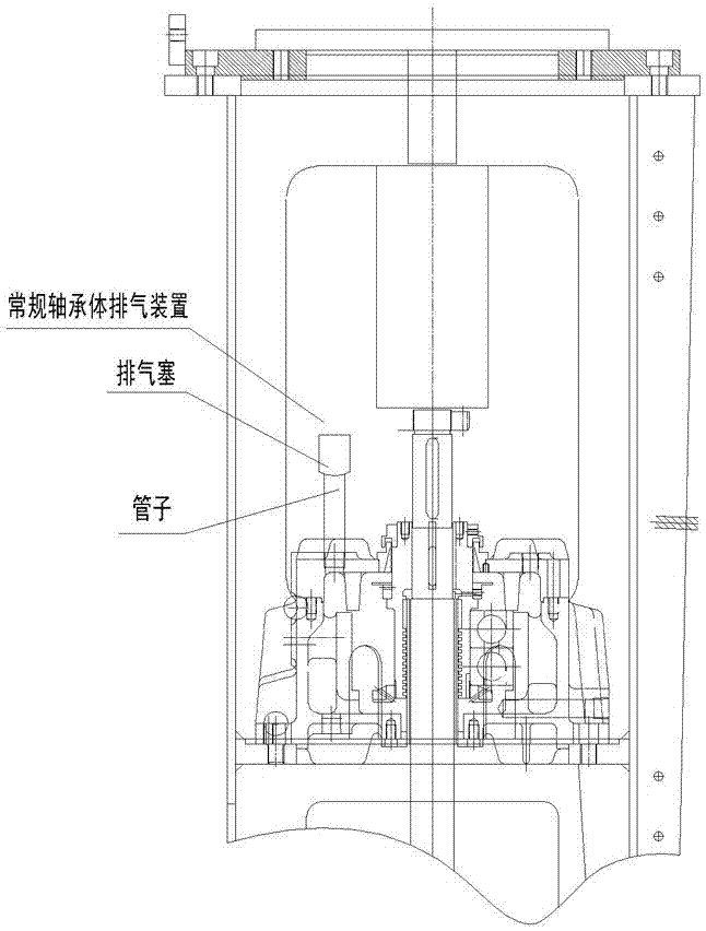 一種立式筒袋泵軸承體防漏油排氣裝置的制作方法