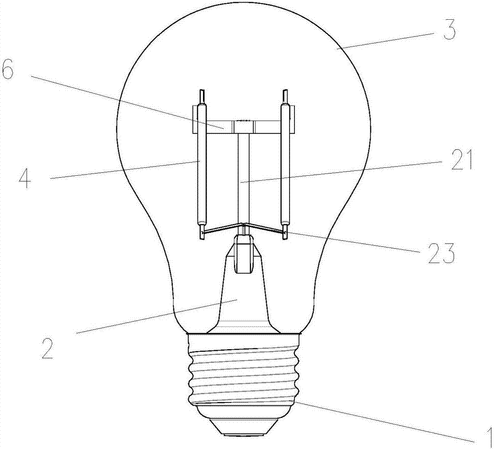 一种LED灯丝结构及具有该结构的灯丝灯的制作方法与工艺
