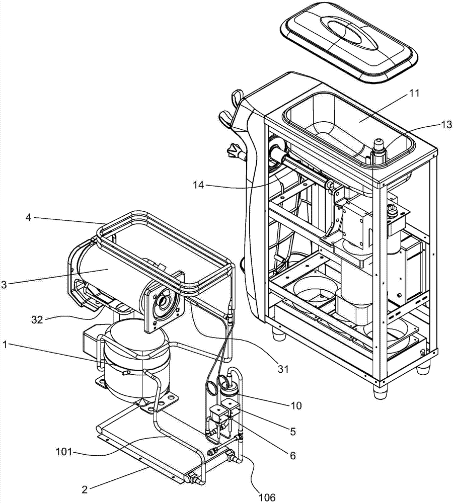 单节流预冷保鲜冰淇淋机的冷控方法与流程