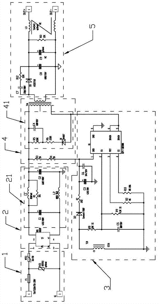 一種低共模噪聲開關(guān)電源電路的制作方法與工藝