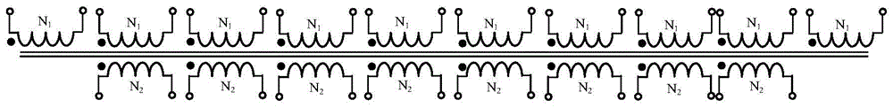 多线圈单相中频方波变压器的双向高压DC/DC拓扑结构的制作方法与工艺