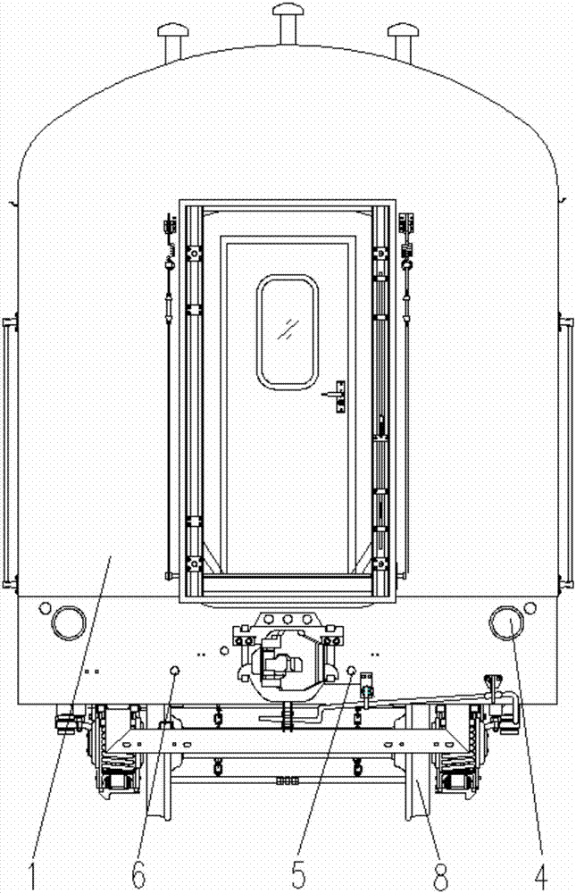 具有污水處理功能的鐵路施工用衛(wèi)生車的制作方法與工藝