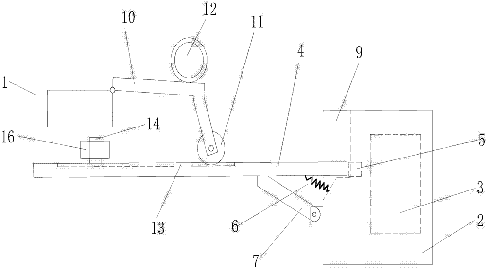 一种皮带机机尾联动闭锁装置的制作方法