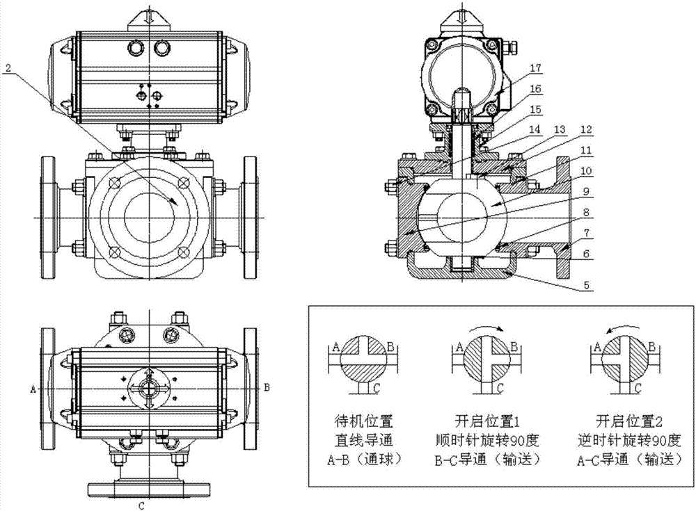 一种三通站单球通球扫线系统的制作方法与工艺