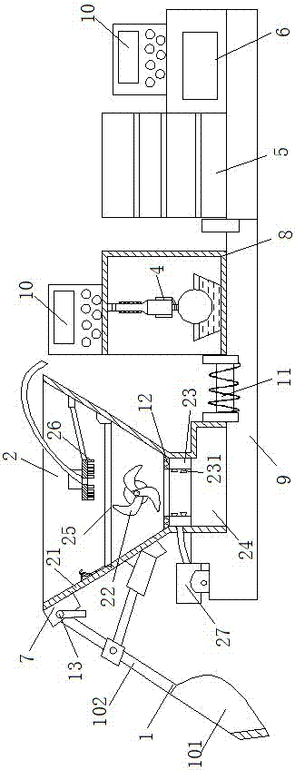 一種便攜式土壤修復(fù)多環(huán)芳烴的快速檢測裝置的制作方法