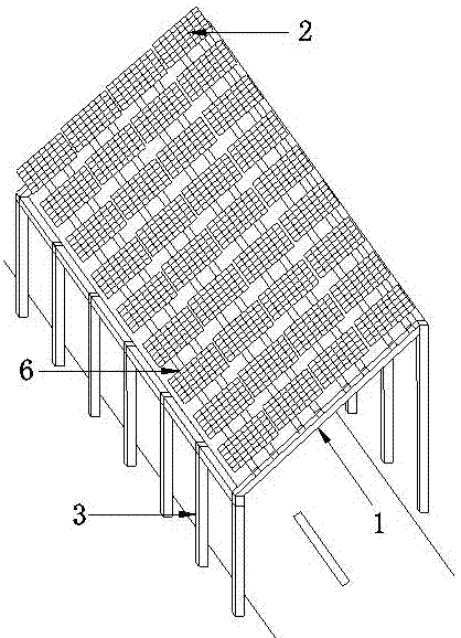 斜單軸式光伏廊道的制作方法與工藝