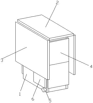 一種帶有簡易板凳的可折疊餐桌的制作方法與工藝