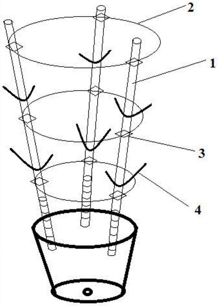 一种家庭种植藤本植物的牵引架的制作方法与工艺