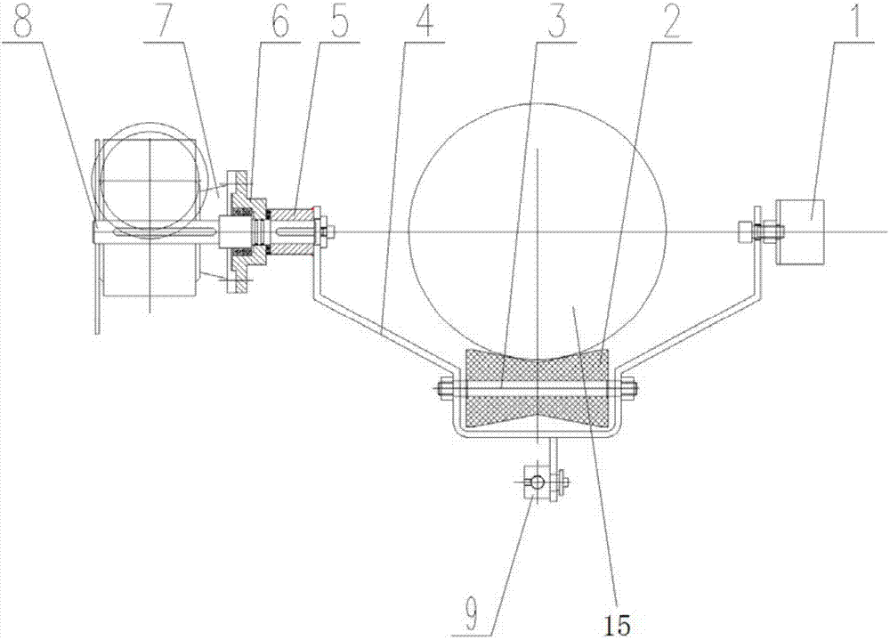 一种真空定径箱同步托轮装置的制作方法