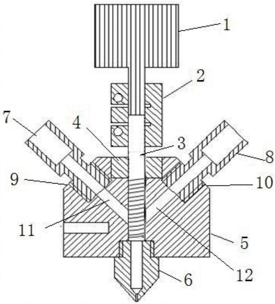 3D打印機(jī)兩進(jìn)一出混色噴頭的制作方法與工藝