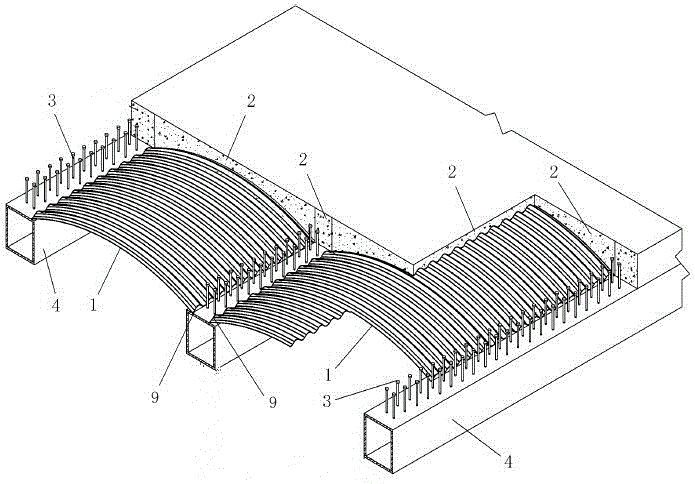 钢波纹板与混凝土组合桥面板拱桥的制作方法与工艺