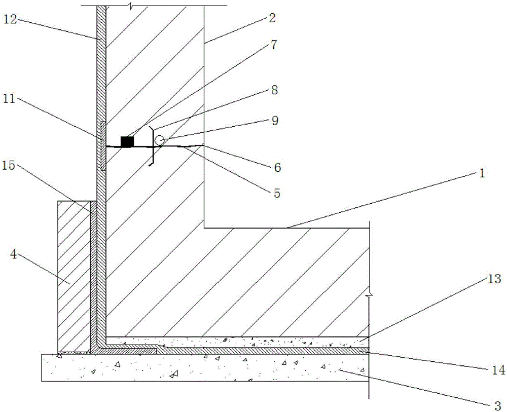 地下室平立面结构交接处施工缝结构防水处理方法及系统与流程