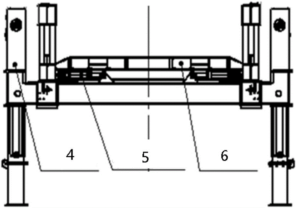 一种步进式自行移动栈桥的支承横移装置的制作方法