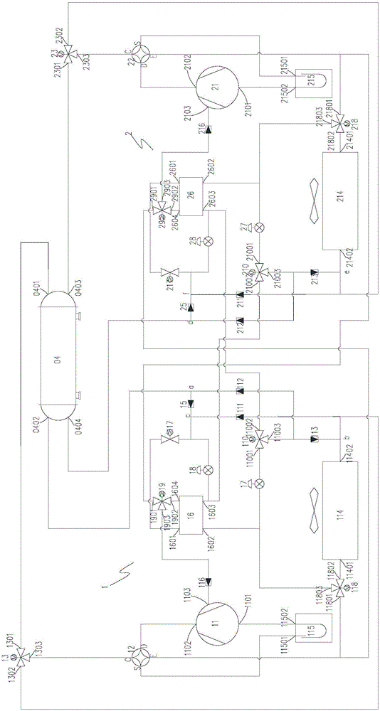 熱氣旁通噴氣增焓空調(diào)系統(tǒng)的制作方法與工藝