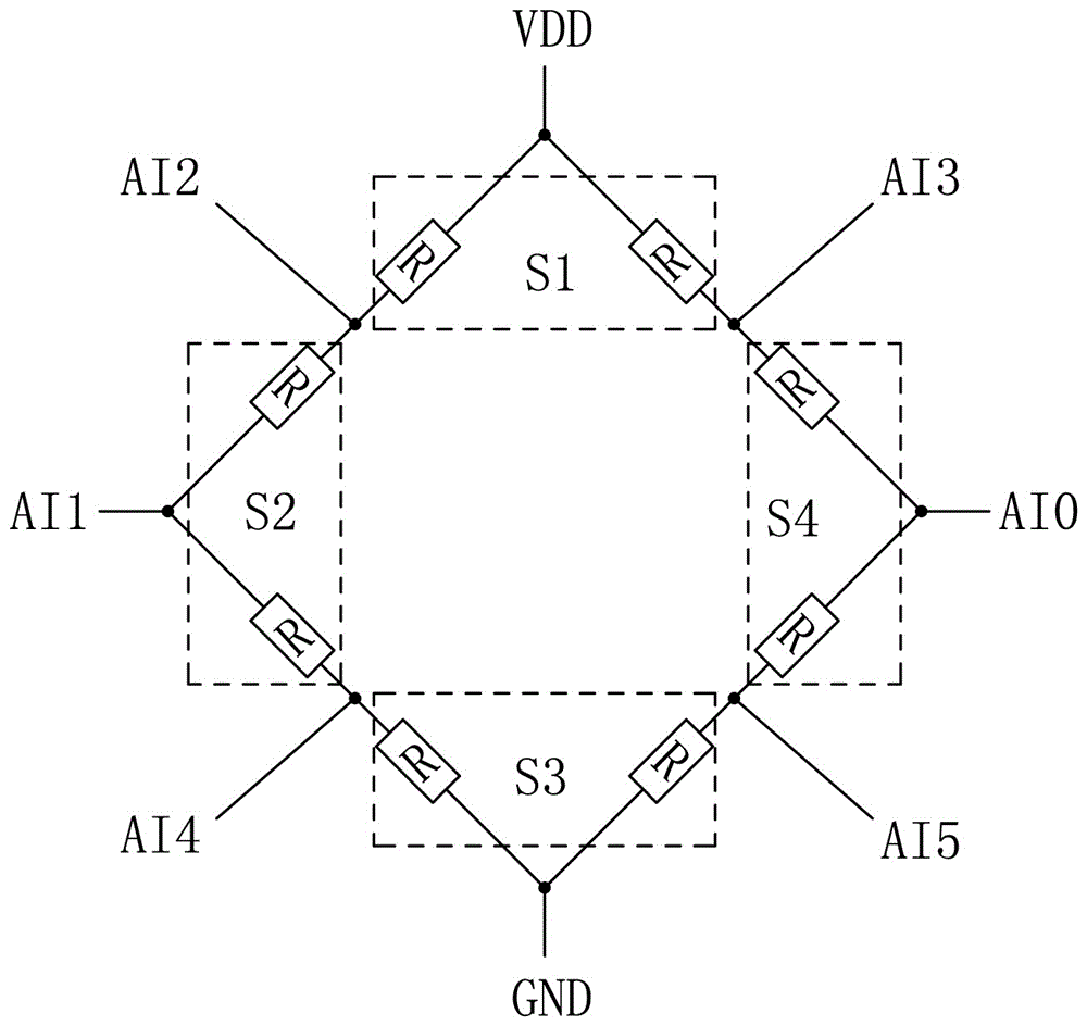 一种四个半桥传感器串联四角测量电子秤电路的制作方法与工艺