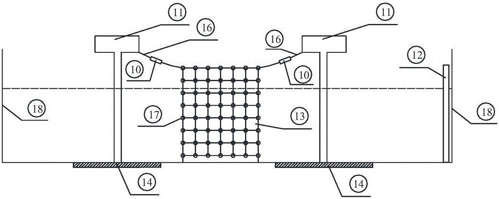 取水明渠柔性攔污網(wǎng)及掛網(wǎng)墩臺(tái)水動(dòng)力響應(yīng)試驗(yàn)測(cè)量系統(tǒng)的制作方法與工藝