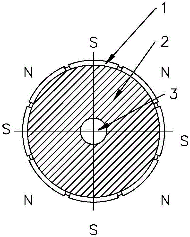 一種二極永磁交流伺服電機(jī)的內(nèi)嵌式轉(zhuǎn)子的制作方法與工藝