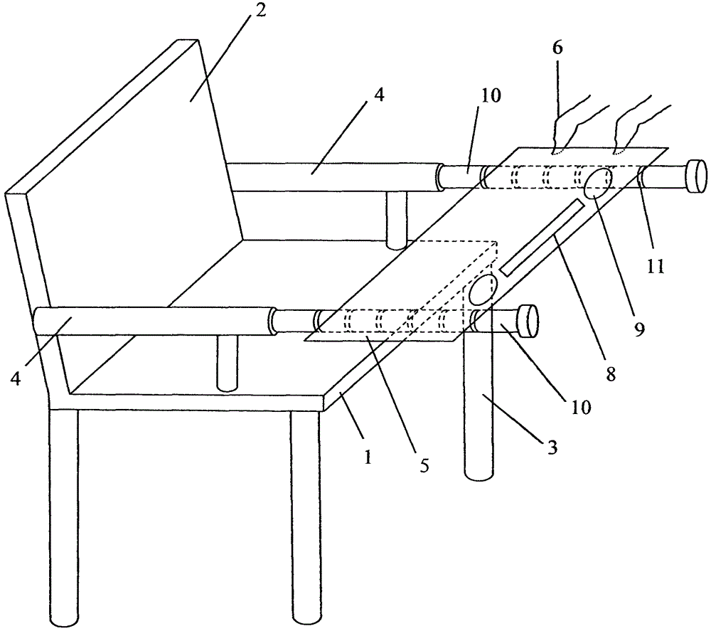 一种便于调节书写台板距离的培训椅子的制作方法与工艺