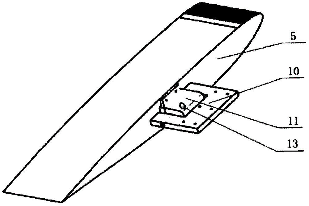 一种小型固定翼无人机的翼梢小翼转动装置的制作方法