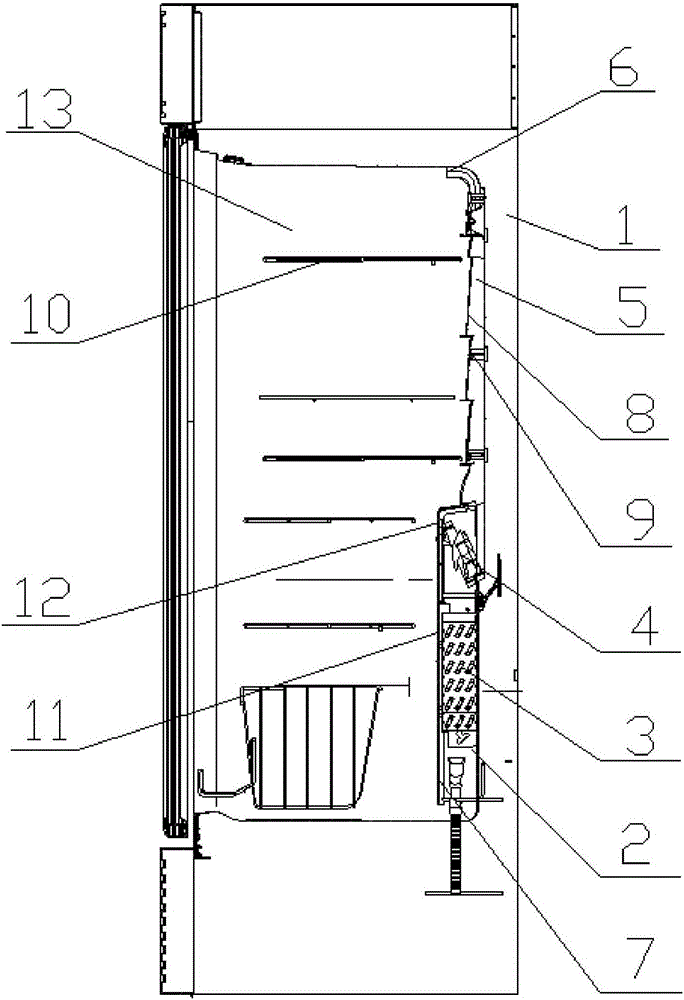 一种蒸发器在柜内下部的立式商用展示柜的制作方法与工艺