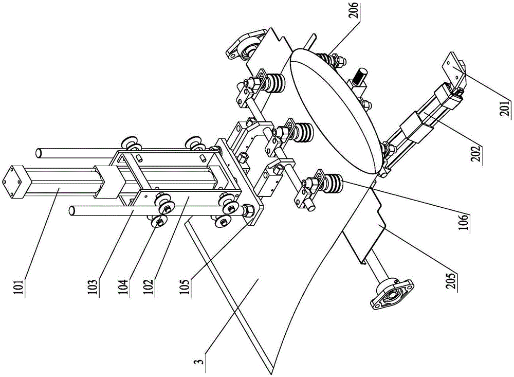 可調(diào)節(jié)袋口高低的上袋機(jī)開袋機(jī)構(gòu)的制作方法與工藝