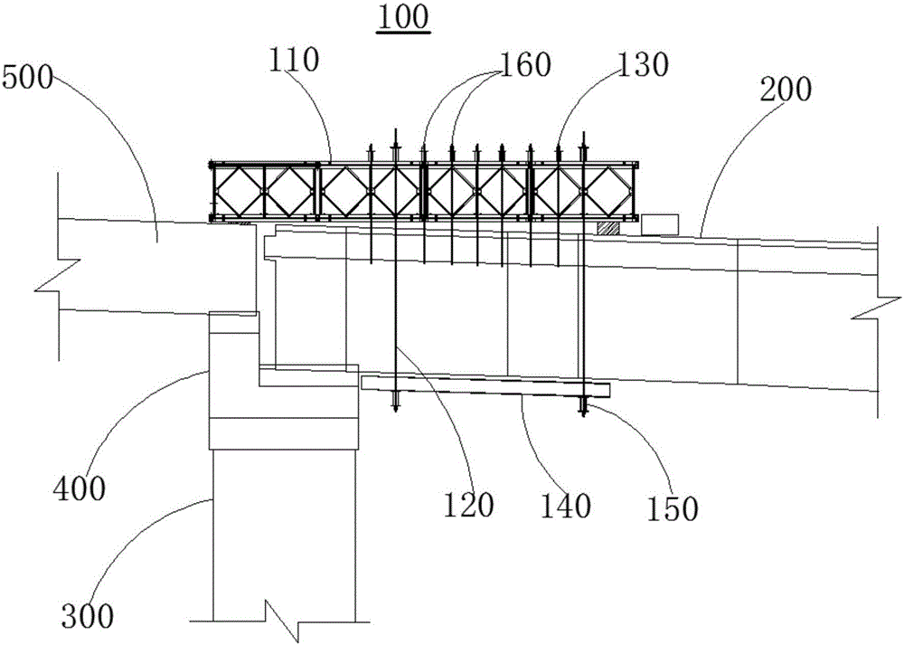 边跨施工支架、刚构桥边跨及刚构桥的制作方法与工艺