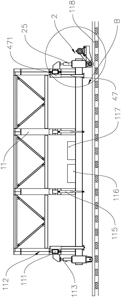 隧道用电缆模架装置和水沟电缆槽施工台车的制作方法