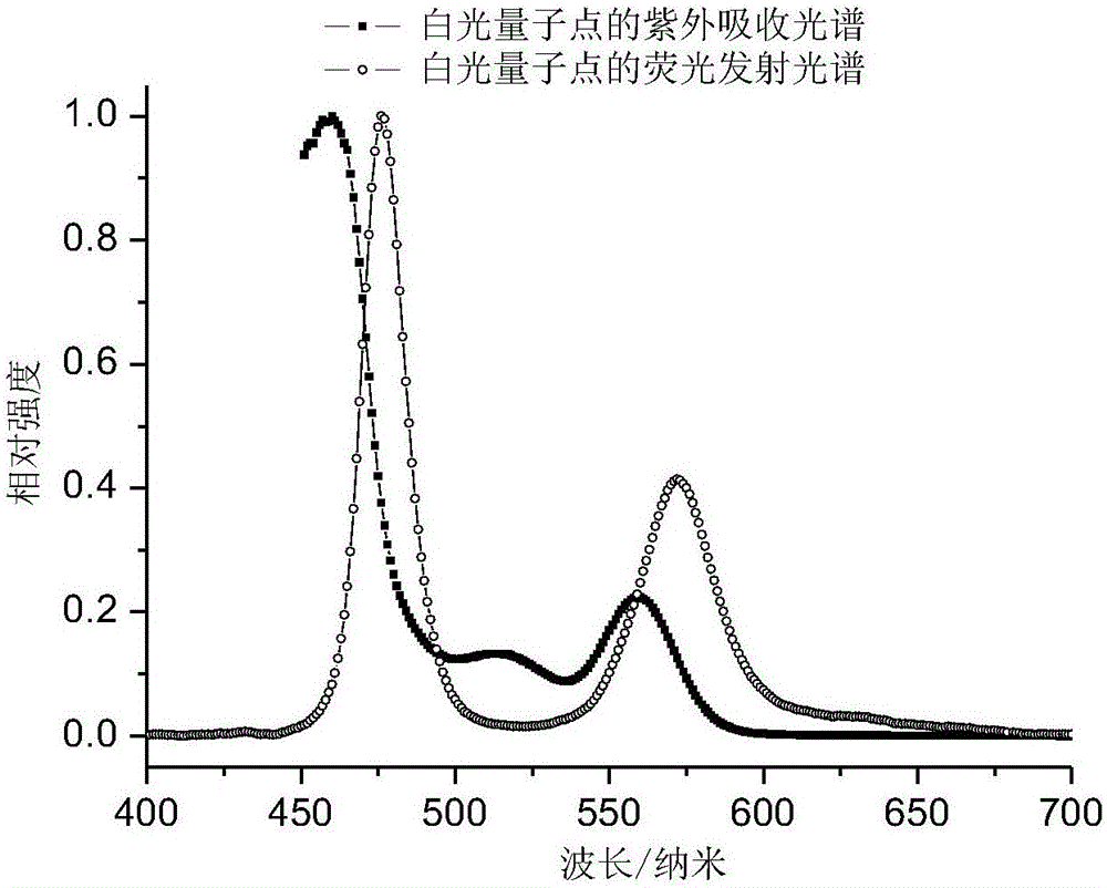 白光量子點組合物及其制備方法與流程