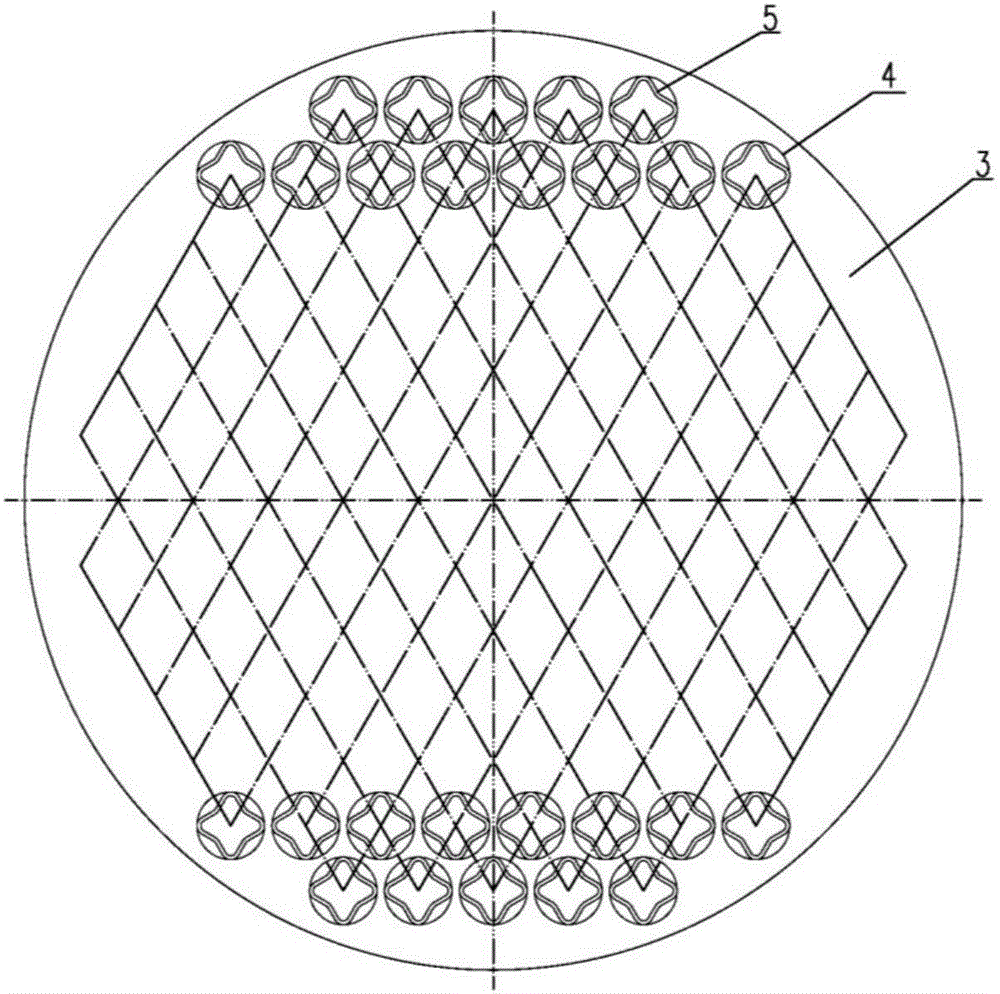 一种花瓣形换热管与整圆形孔板组合式换热元件的制作方法与工艺