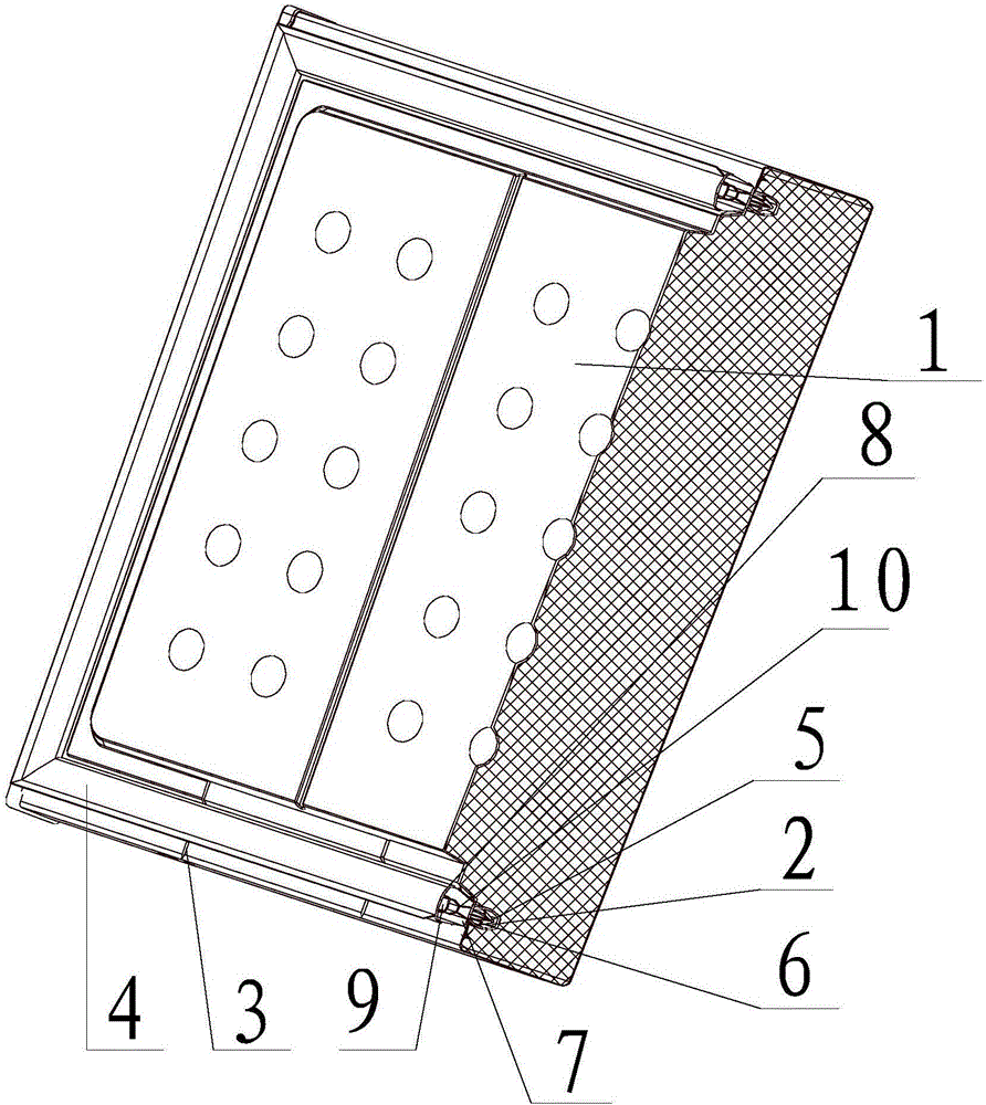 一種冷柜減小箱內(nèi)負(fù)壓的結(jié)構(gòu)、冷柜門體以及冷柜的制作方法與工藝