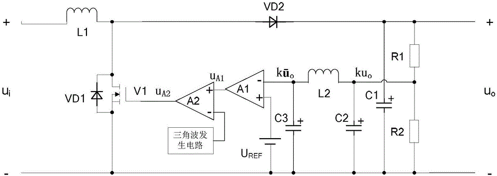 基于帶有濾波器的比例調(diào)節(jié)環(huán)節(jié)的直流升壓斬波電路的制作方法與工藝